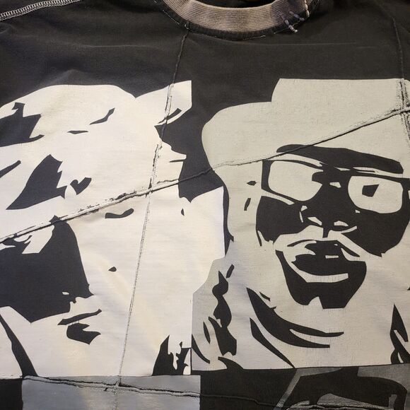 Four Fatherz Shirt Mens 3XL Black Graphic Thick Tee Hip Hop Urban Tupac - Picture 5 of 9